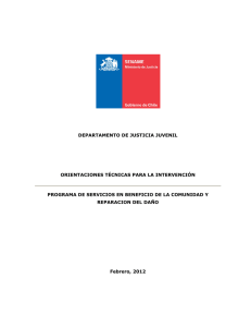 departamento de justicia juvenil orientaciones t&eacute;cnicas