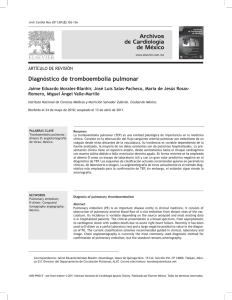 Diagnóstico de tromboembolia pulmonar