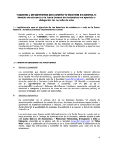 Requisitos y procedimientos para acreditar la titularidad