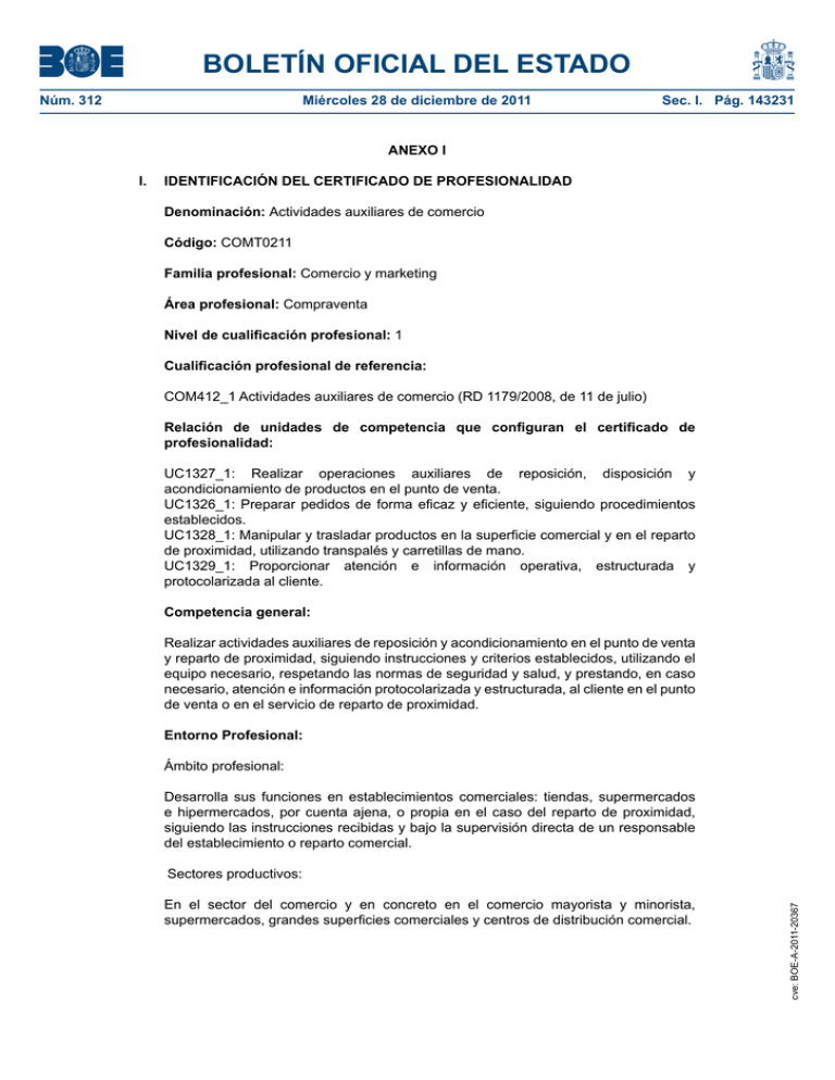 Actividades Auxiliares De Comercio