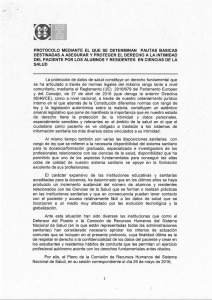 Page 1 PROTOCOLO MEDIANTE EL QUE SE DETERMINAN