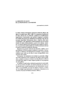 La medición en salud: de las propuestas a los hechos