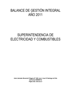 BGI 2011 - Superintendencia de Electricidad y Combustibles