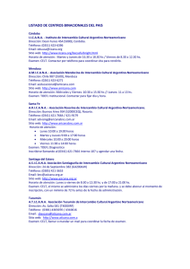 LISTADO DE CENTROS BINACIONALES DEL PAIS (Descargar PDF)