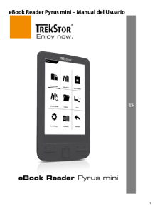 Manual del Usuario - eBook Reader Pyrus mini
