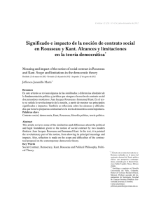 Significado e impacto de la noción de contrato social en Rousseau y