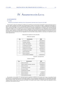 IV. Administración Local - Gobierno del principado de Asturias