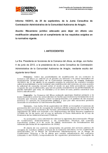 Informe 18/2013 - Gobierno de Aragón