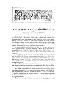 METODOLOGIA DE LA ARQUEOLOGIA