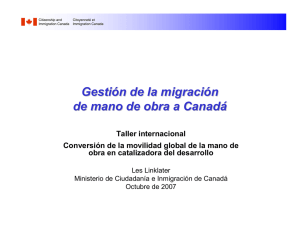 Gestión de la migración de mano de obra a Canadá