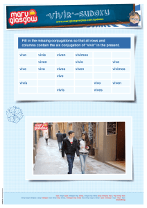 Fill in the missing conjugations so that all rows and columns contain