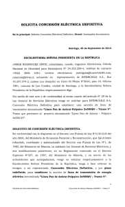 solicita concesión eléctrica definitiva