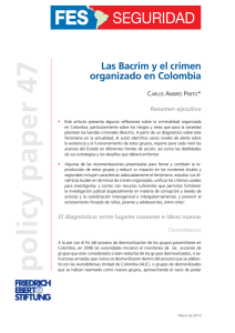 Las Bacrim y el crimen organizado en Colombia
