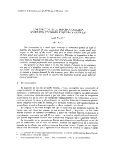 los efectos de la brecha cambiaria sobre una econgmia pequena y