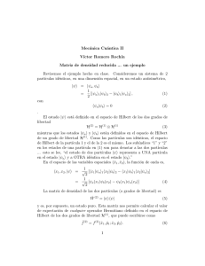 Mecánica Cuántica II V´ıctor Romero Roch´ın Matriz de densidad