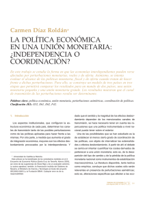 la política económica en una unión monetaria