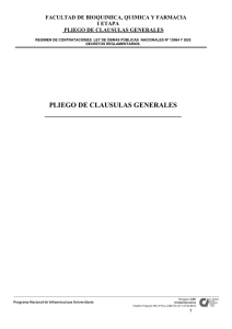 pliego de clausulas generales - Universidad Nacional de Tucumán