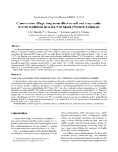 Conservation tillage: long term effect on soil and crops under rainfed