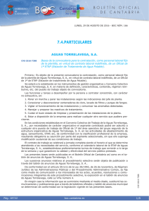 AGUAS TORRELAVEGA, S.A. - Boletín Oficial de Cantabria