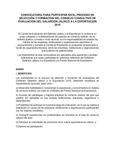 CONVOCATORIA PARA PARTICIPAR EN EL PROCESO DE