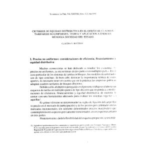 CRITERIOS DE EQUIDAD DISTRIBUTIVA EN EL DISEÑO DE