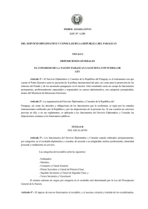 Del Servicio Diplom&aacute;tico y Consular de la Rep&uacute;blica del Paraguay