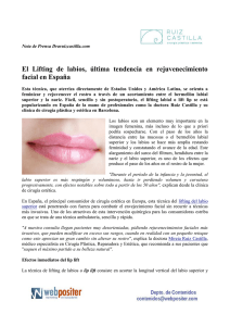 El Lifting de labios, última tendencia en rejuvenecimiento facial en