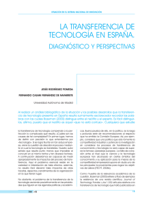 la transferencia de tecnología en españa.diagnóstico y perspectivas