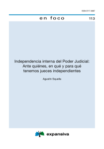 en foco 113. Independencia interna del poder judicial