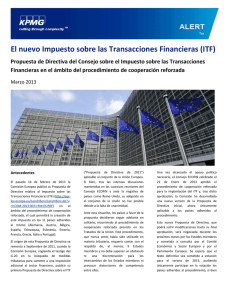 El nuevo Impuesto sobre las Transacciones Financieras (ITF)