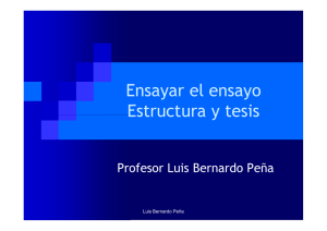 Ensayar el ensayo Estructura y tesis