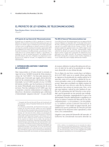 El proyecto de Ley General de Telecomunicaciones