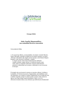 Italia, España, Hispanoamérica: una comunidad literaria renacentista