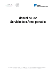Manual de uso Servicio de e.firma portable