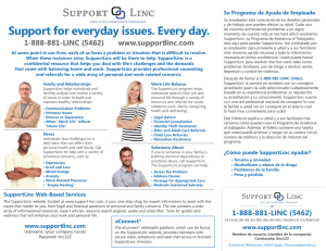 www.supportlinc.com Support for everyday issues. Every day.
