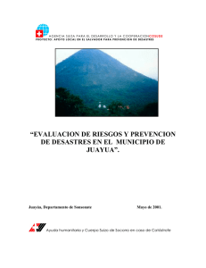 evaluacion de riesgos y prevencion de desastres en el municipio de