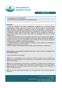 Requisitos - Municipalidad de Magdalena del Mar