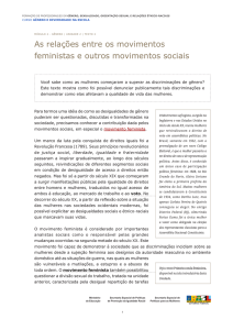 as relações entre os movimentos feministas e