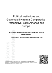 Political Institutions and Governability from a Comparative