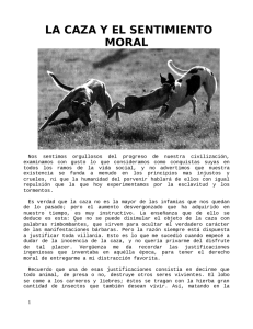La caza y el sentimiento moral