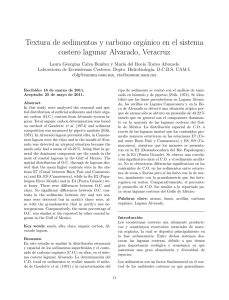Textura de sedimentos y carbono orgánico en el sistema - UAM-I