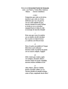 Himno de la Universidad Central de Venezuela Letra: Luis Pastori y