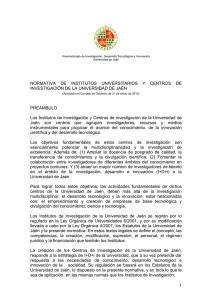 Normativa de Institutos Universitarios y Centros de Investigación de