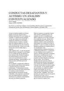 conductas desafiantes y autismo: un analisis contextualizado