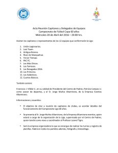 Acta Reunión Capitanes y Delegados de Equipos Campeonato de