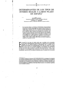 determinantes de los tipos de interés reales a largo plazo en españa