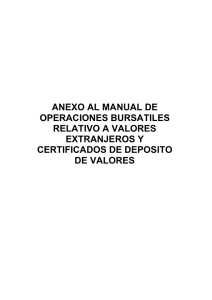 anexo al manual de operaciones bursatiles relativo a valores