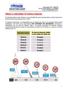 Altura y velocidad: El mismo impacto