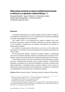 Webcrawling clustering en espacio multidimensional basado en