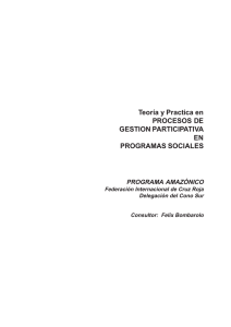 Teoría y Practica en PROCESOS DE GESTION PARTICIPATIVA EN